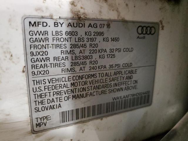 2017 AUDI Q7 PREMIUM WA1LAAF79HD024400