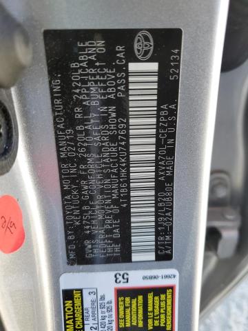 2019 TOYOTA CAMRY XSE 4T1B61HK4KU747692