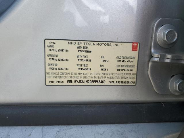 2014 TESLA MODEL S - 5YJSA1H20EFP68460