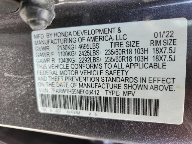 2022 HONDA CR-V EX 7FARW1H55NE008412