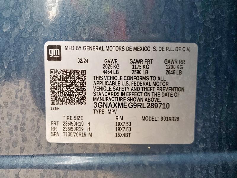 2024 CHEVROLET EQUINOX RS 3GNAXMEG9RL289710
