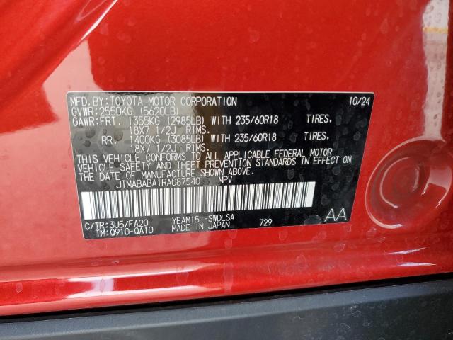 2024 SUBARU SOLTERRA P JTMABABA1RA087540