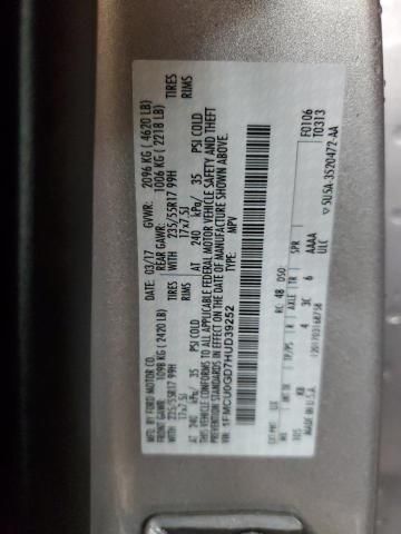 2017 FORD ESCAPE SE 1FMCU0GD7HUD39252