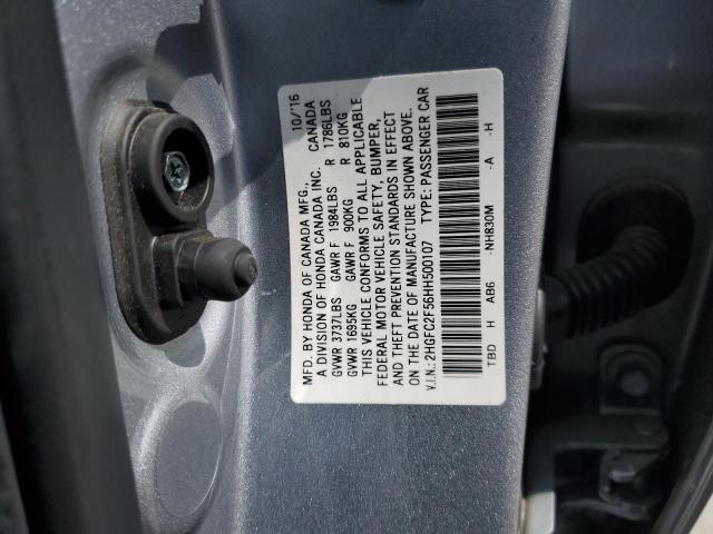 2017 HONDA CIVIC LX 2HGFC2F56HH500107