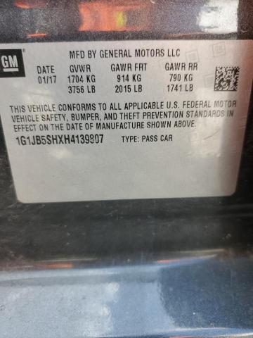 2017 CHEVROLET SONIC LS 1G1JB5SHXH4139807
