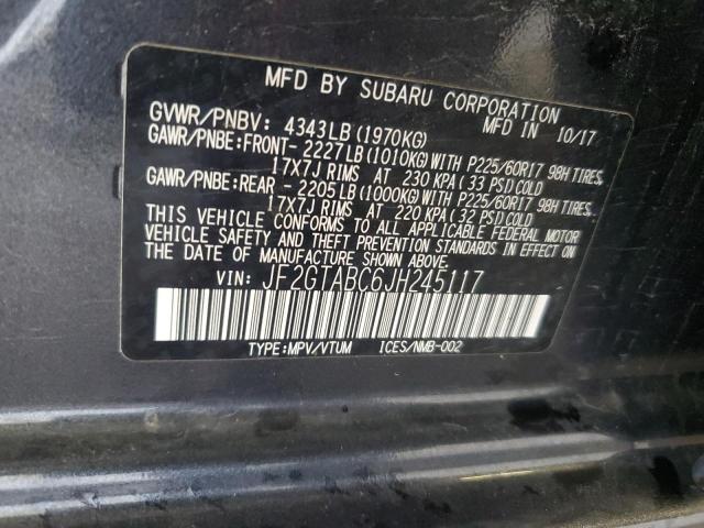 2018 SUBARU CROSSTREK JF2GTABC6JH245117