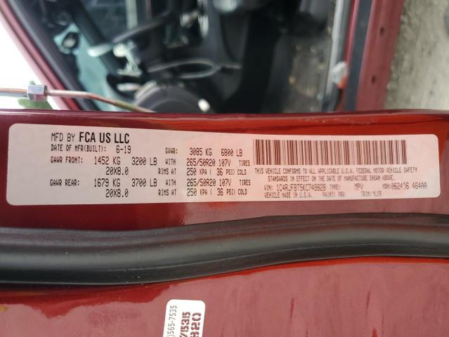 2019 JEEP GRAND CHER 1C4RJFBT5KC749828