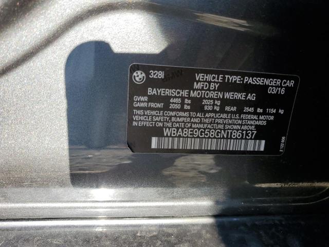2016 BMW 328 I SULE WBA8E9G58GNT86137
