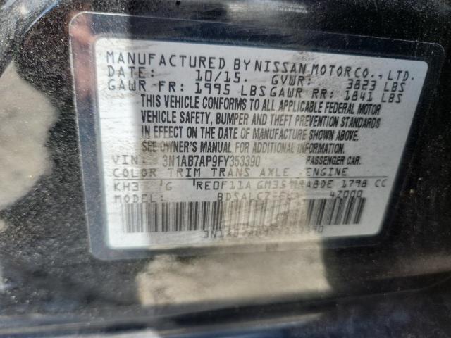 2015 NISSAN SENTRA 3N1AB7AP9FY353390