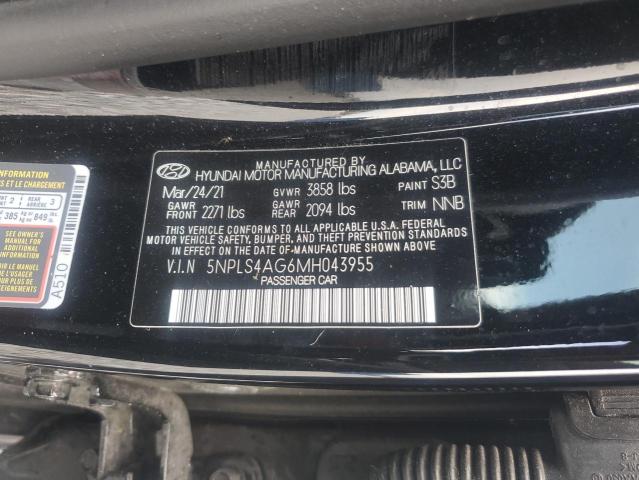 2021 HYUNDAI ELANTRA SEL 5NPLS4AG6MH043955