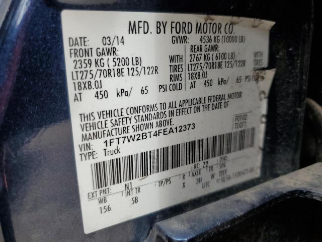 2015 FORD F250 SUPER 1FT7W2BT4FEA12373
