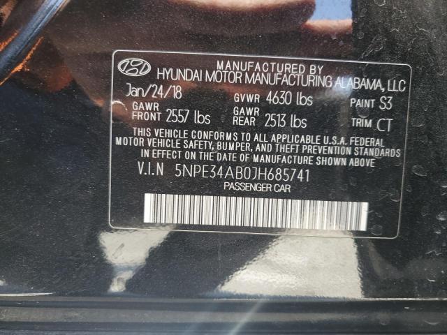 2018 HYUNDAI SONATA SPO 5NPE34AB0JH685741