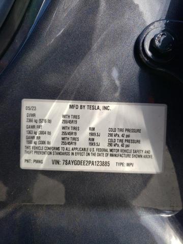 2023 TESLA MODEL Y 7SAYGDEE2PA123885