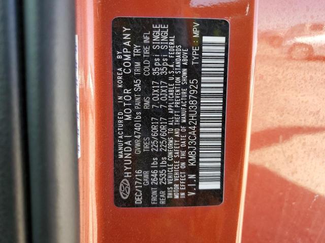 2017 HYUNDAI TUCSON LIM - KM8J3CA42HU387925