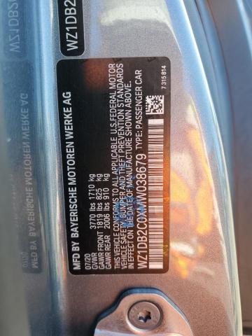 2021 TOYOTA SUPRA - WZ1DB2C0XMW038679