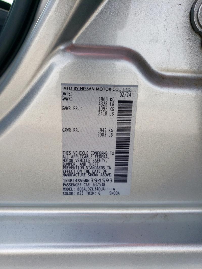2024 NISSAN ALTIMA S 1N4BL4BV6RN394593