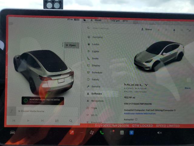 2021 TESLA MODEL Y 5YJYGDEE7MF293316