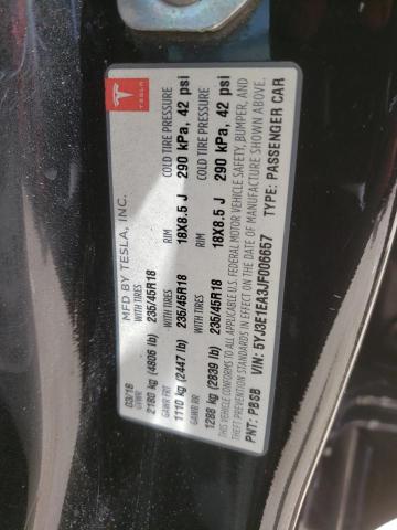 2018 TESLA MODEL 3 5YJ3E1EA3JF006657