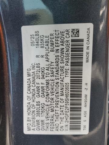 2025 HONDA CIVIC SPOR - 2HGFE2F59SH603605