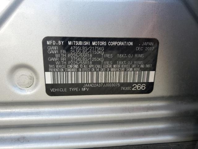 2018 MITSUBISHI OUTLANDER - JA4AD2A37JJ003075