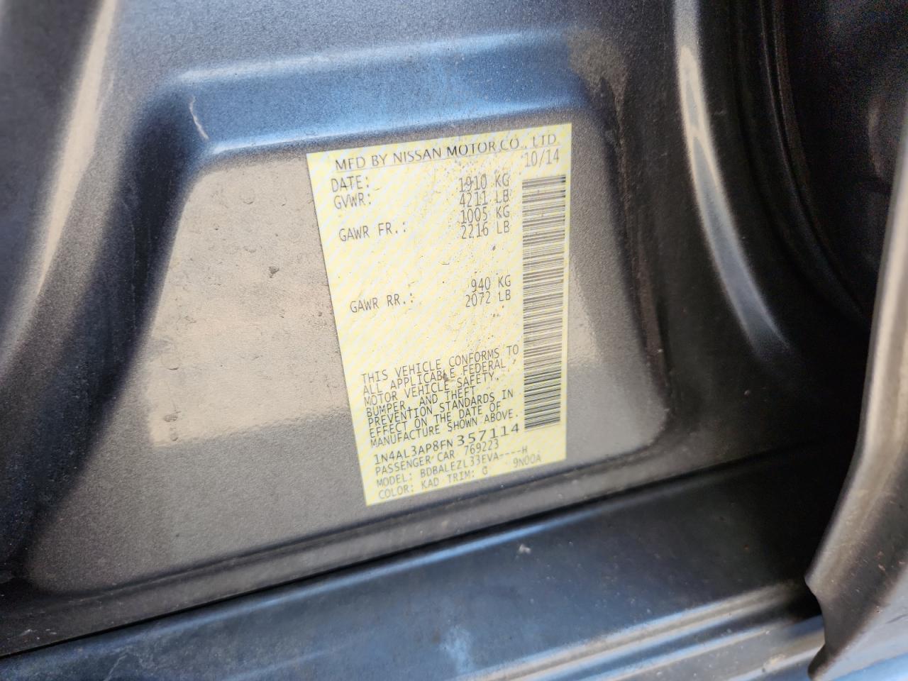 Nissan Altima 2.5 2015