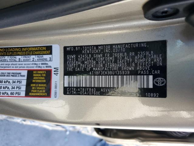 2011 TOYOTA CAMRY BASE - 4T1BF3EK9BU135939