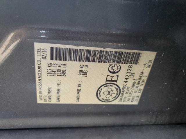2016 NISSAN MAXIMA 3.5 1N4AA6AP0GC442128