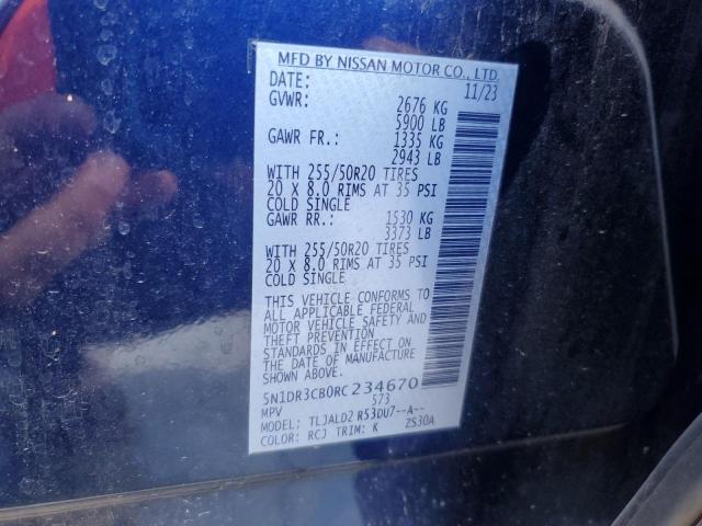 2024 NISSAN PATHFINDER 5N1DR3CB0RC234670