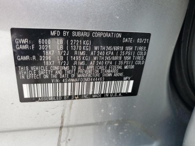 2021 SUBARU ASCENT PRE - 4S4WMAFD2M3444463