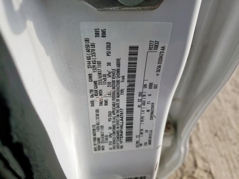 2020 FORD RANGER XL 1FTER4FH6LLA47617