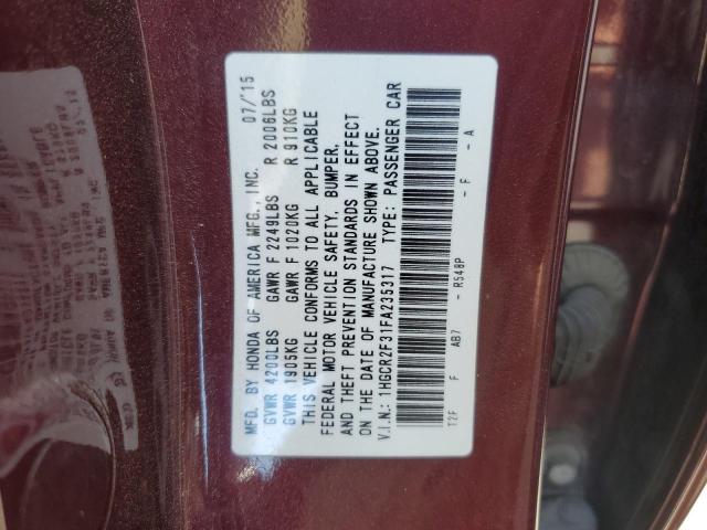 2015 HONDA ACCORD LX 1HGCR2F31FA235317