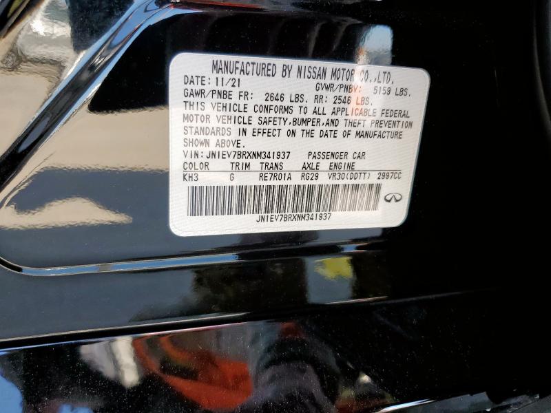 2022 INFINITI Q50 LUXE JN1EV7BRXNM341937