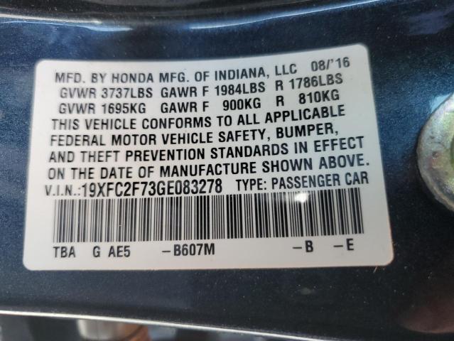 2016 HONDA CIVIC EX 19XFC2F73GE083278