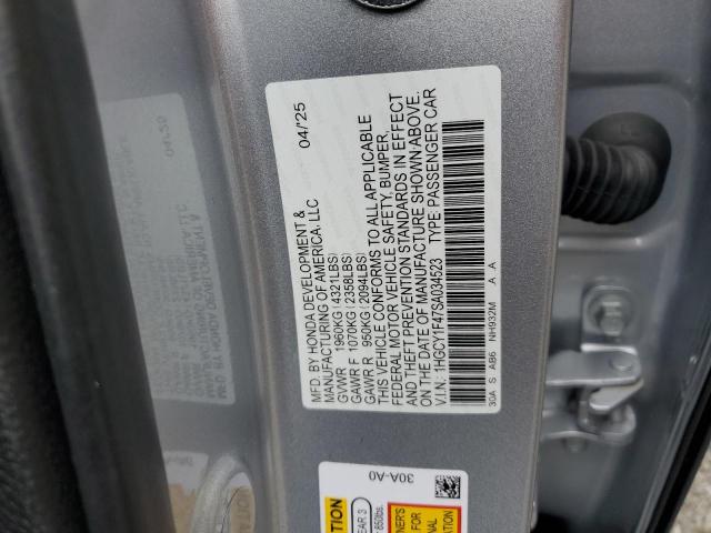 2025 HONDA ACCORD SE 1HGCY1F47SA034523