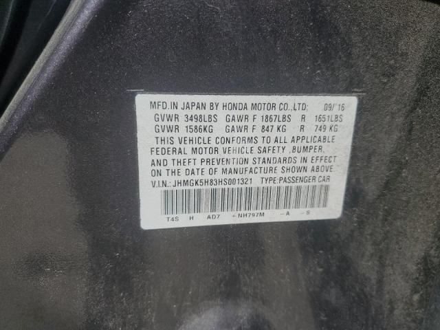 2017 HONDA FIT EX JHMGK5H83HS001321
