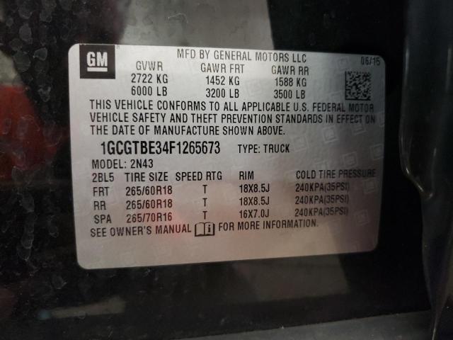 2015 CHEVROLET COLORADO L - 1GCGTBE34F1265673