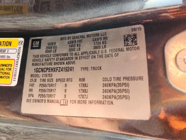 2015 CHEVROLET 1500 1GCNCPEHXFZ419241