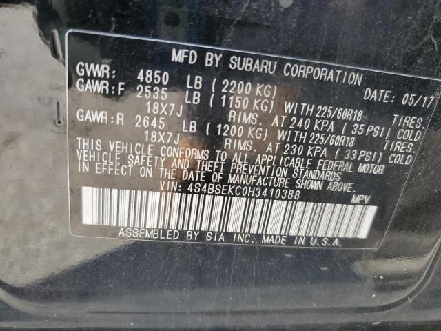 2017 SUBARU OUTBACK 3.6R LIMITED 4S4BSEKC0H3410388