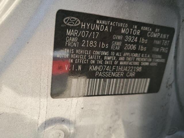 2017 HYUNDAI ELANTRA SE - KMHD74LF1HU422198