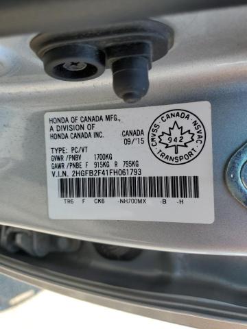 2015 HONDA CIVIC LX 2HGFB2F41FH061793