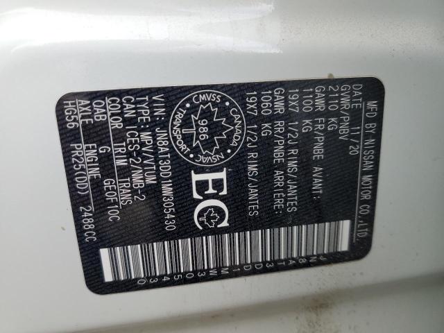 2021 NISSAN ROGUE PLAT JN8AT3DD1MW305430