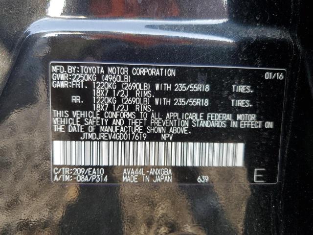 2016 TOYOTA RAV4 HV LI JTMDJREV4GD017619