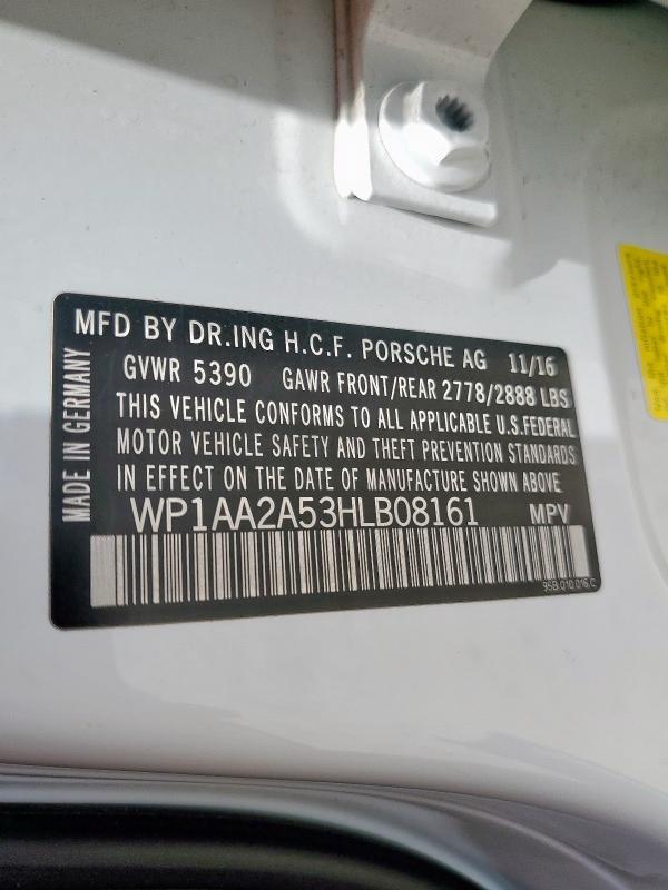 2017 PORSCHE MACAN WP1AA2A53HLB08161