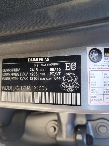 2017 MERCEDES-BENZ CLS 63 AMG S-MODEL WDDLJ7GB7HA192006