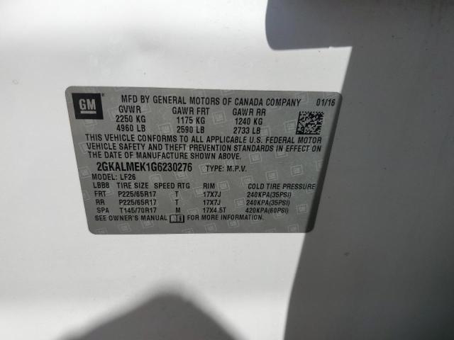 2016 GMC TERRAIN SL 2GKALMEK1G6230276