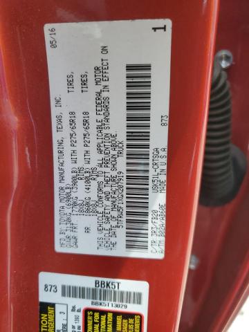 2016 TOYOTA TUNDRA DOU 5TFRW5F1XGX207919