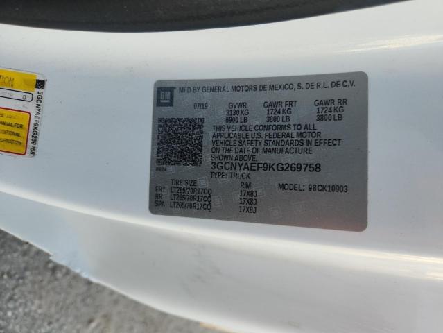 2019 CHEVROLET SILVERADO 3GCNYAEF9KG269758