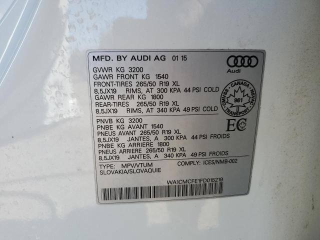 2015 AUDI Q7 TDI PRE WA1CMCFE1FD015219