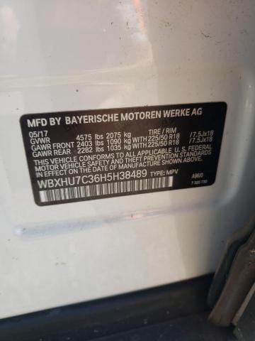 2017 BMW X1 SDRIVE2 WBXHU7C36H5H38489