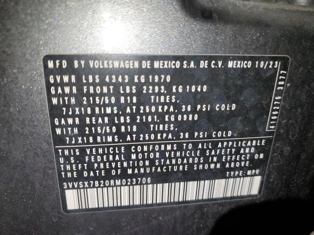 2024 VOLKSWAGEN TAOS SE 3VVSX7B20RM023706